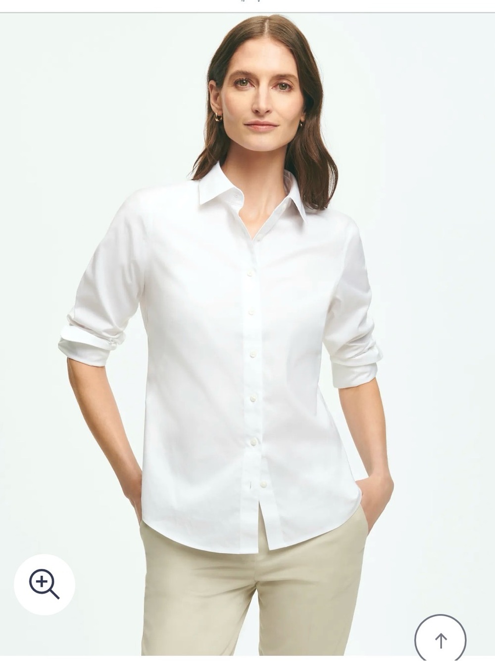 Brooks Brothers Fitted Non-Iron White Button-Down Shirt